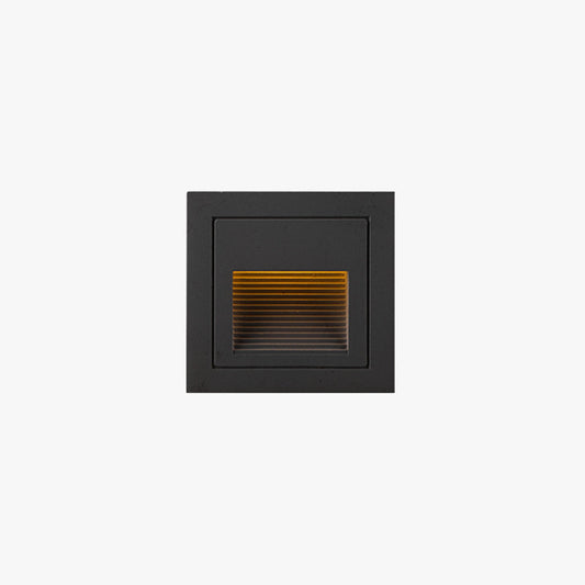 Ray Modern Metal Square Outdoor Deck/Step Light, Black