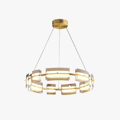 Arisha Minimalist Ring Metal Pendant Light,Black/Gold