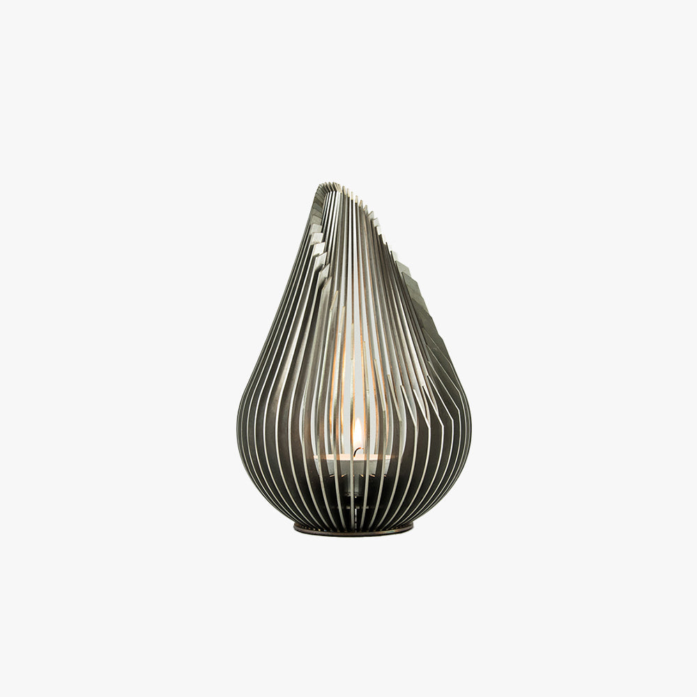 Ray Design Wassertropfenförmige Außenstehleuchte, Schwarz/Silber