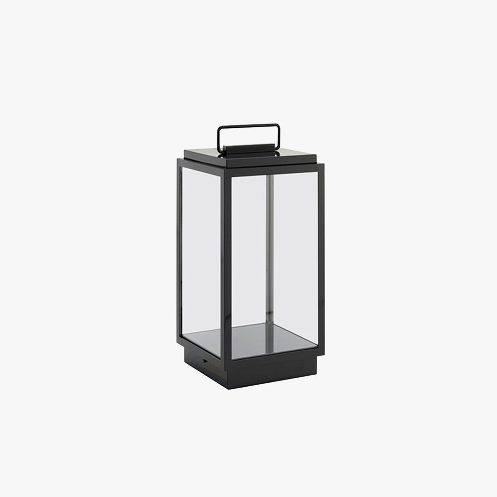Lampadaire d'extérieur cuboïde minimaliste Ray, câblé, noir