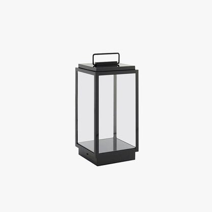 Lampadaire d'extérieur cuboïde minimaliste Ray, câblé, noir