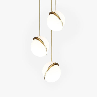 Valentina Simple Pendant Light, Gold & White