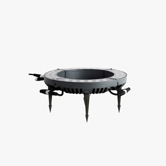 Ray Moderne unregelmäßige Bodenleuchte aus Metall/Glas für den Außenbereich für Bäume, Schwarz
