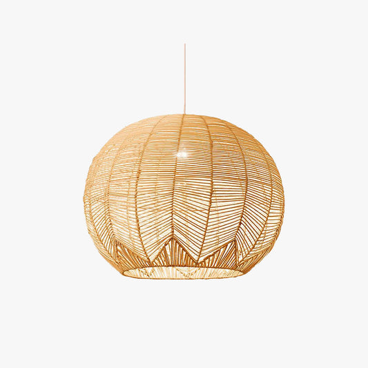 Ritta Designer ronde handgemaakte rotan hanglamp, eetkamer