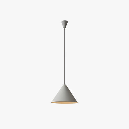 Arisha – suspension minimaliste en métal, cône, gris