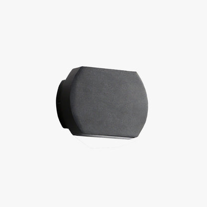 Ray Minimalist Geometric Metal Outdoor Wall Lamp, Black/Grey
