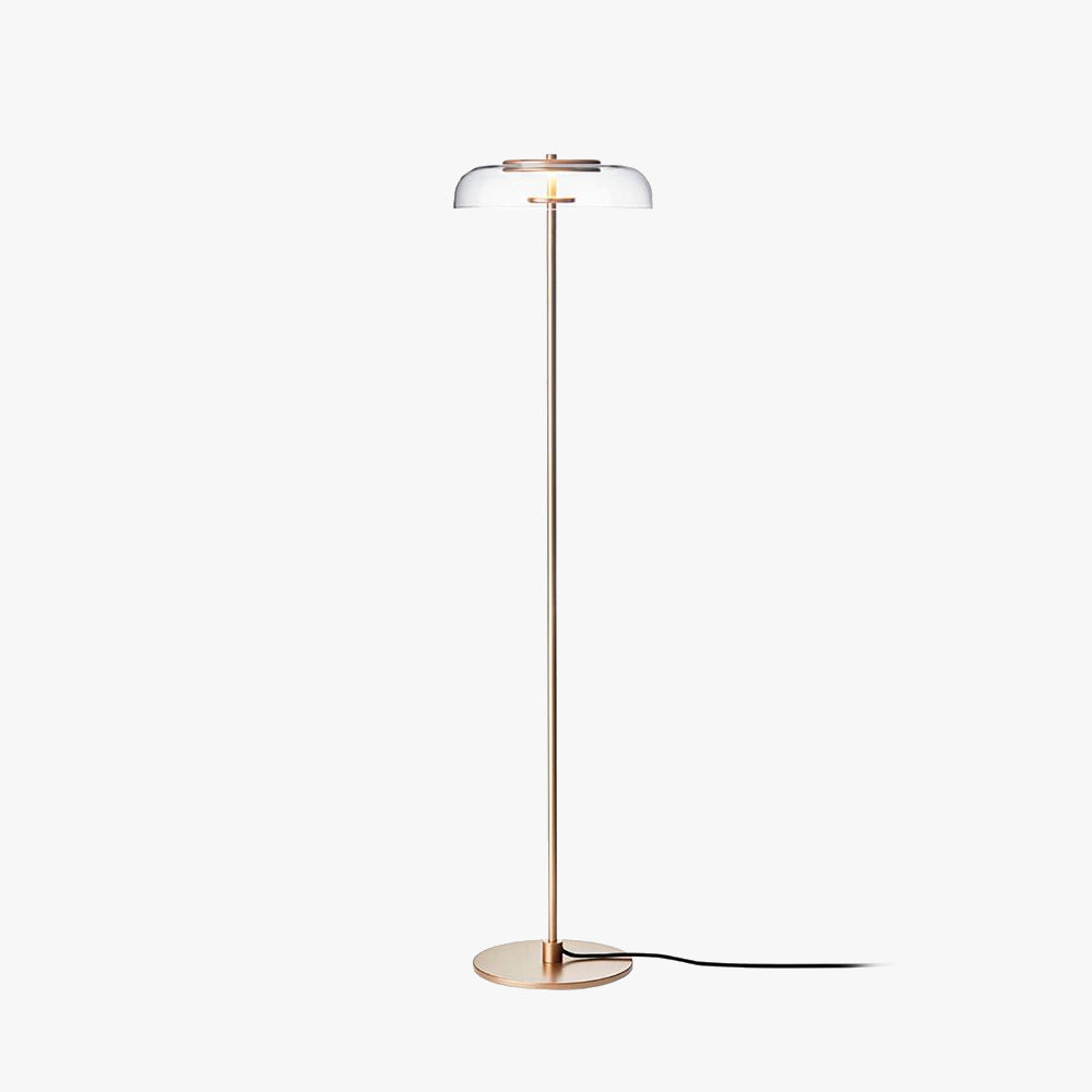 Salgado Transparente Stehlampe, Metall und Glas, 2 Farben