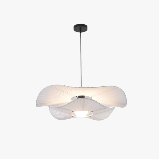 Ritta moderne Scandinavische hanglamp van stof/metaal, wit