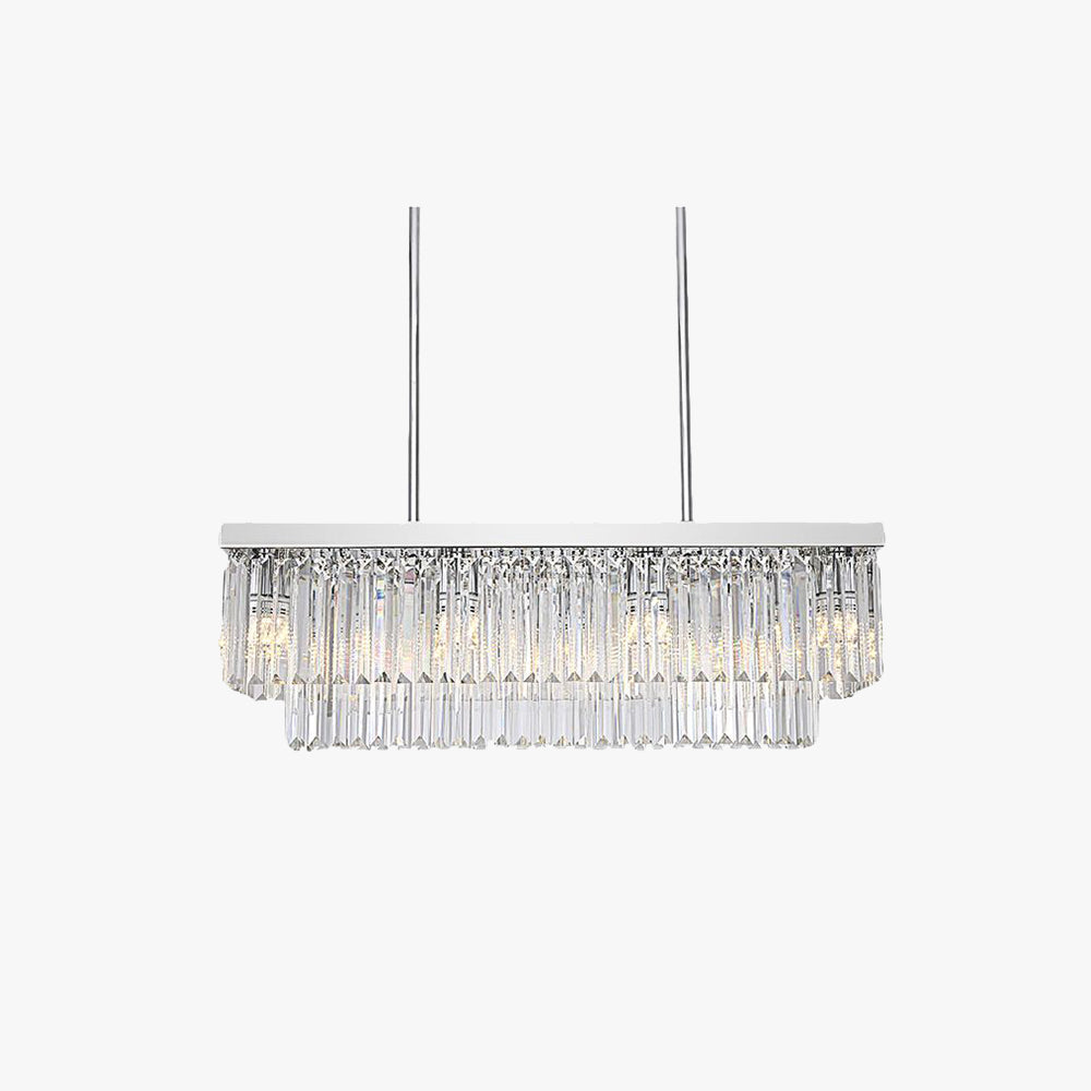 Kristy Modern Art Deco LED Pendant Light, Crystal/Metal