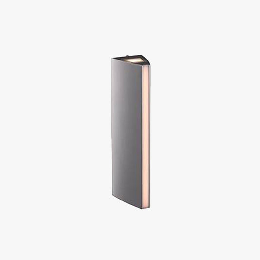 Ray moderne metalen buitenwandlamp met driehoekig prisma, zwart/zilver