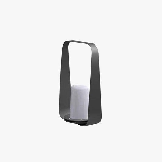 Ray Minimalistische tragbare wiederaufladbare Tischlampe, Kaffee/Grau