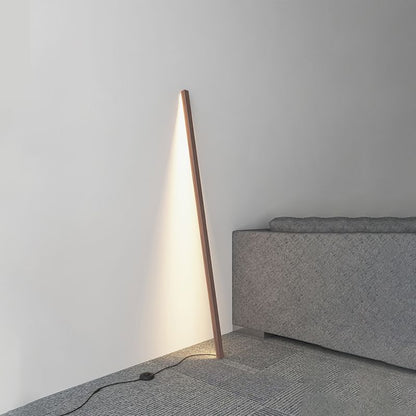 Lampadaire en bois nature linéaire minimaliste Ozawa