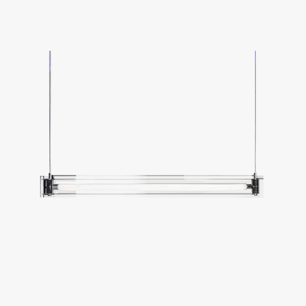Lampe à suspension linéaire minimaliste en métal Arisha, blanc