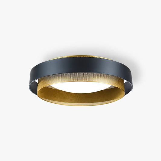 Arisha moderne ringförmige Metall-/Unterputz-Deckenleuchte, weiß/schwarz
