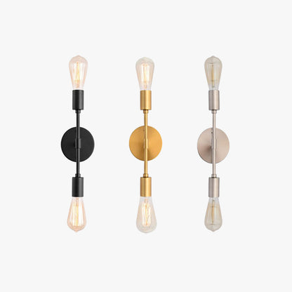 Silva Modern Minimalist Wall Lamp, Metal, Black/Silver/Gold, Bathroom