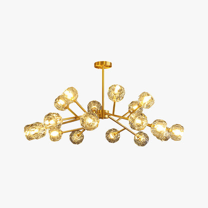 Valentina Modern Blown Metal Pendant Light, Gold