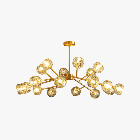 Valentina moderne hanglamp van geblazen metaal, goud