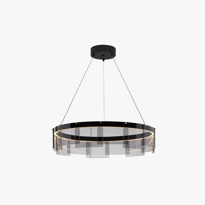 Arisha Modern Ring Metal Pendant Light, Black