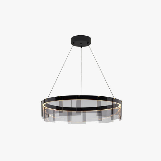 Arisha Modern Ring Metal Pendant Light, Black