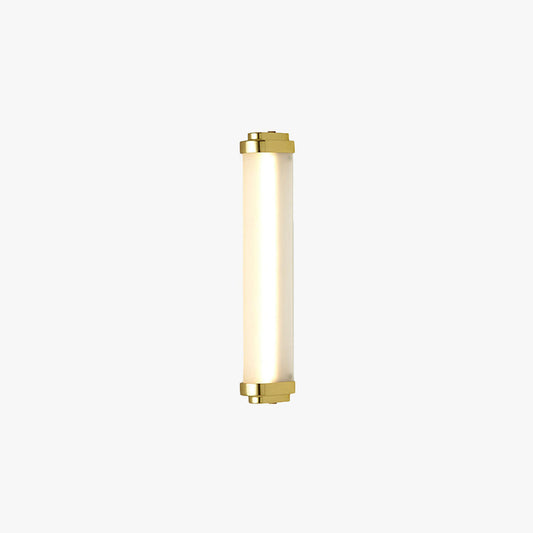 Ray Minimalist Cylindrical Metal Outdoor Wall Lamp, Black/Gold/Silver