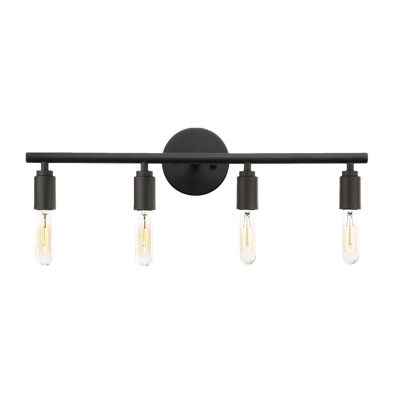 Silva Moderne Glas-Waschtisch-Wandleuchte, Schwarz, Badezimmer, 3/4 Licht
