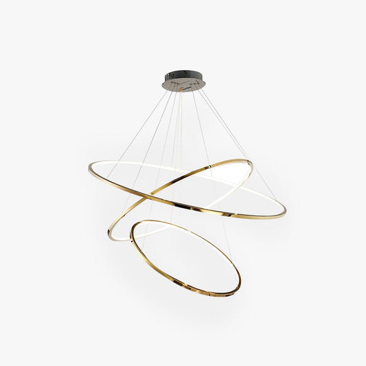 Arisha minimalistische ring metalen hanglamp, goud, woonkamer