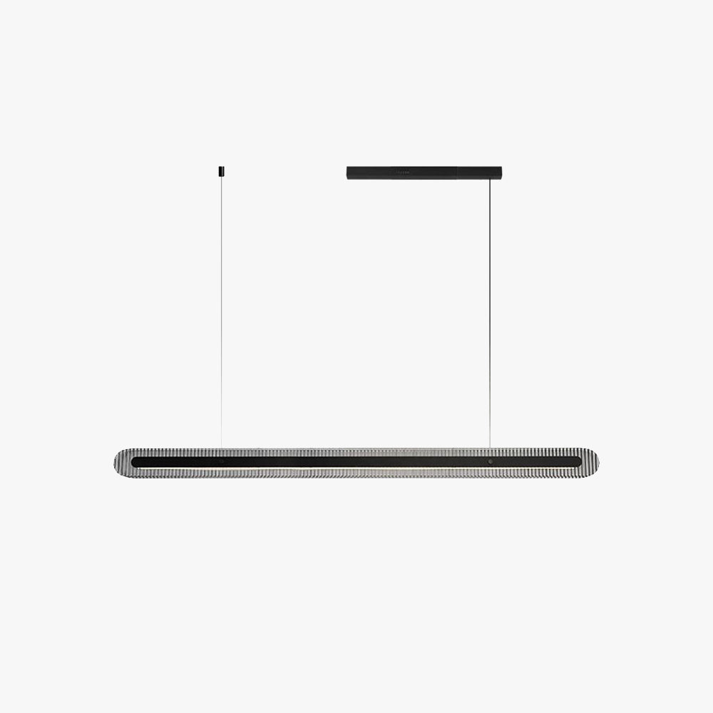 Arisha Minimalistische lineare Metall-/Pendelleuchte, Schwarz