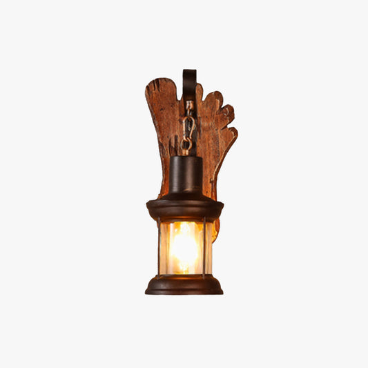 Applique d'époque Forme Pied Vintage, Bois/Métal, Salle à Manger