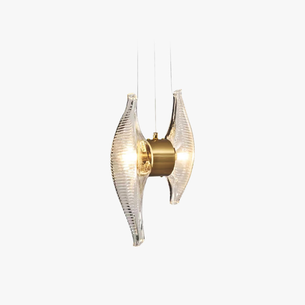 Kristy Luxus Capiz Muschel-Pendelleuchte, Glas/Metall, Nacht-/Esszimmer