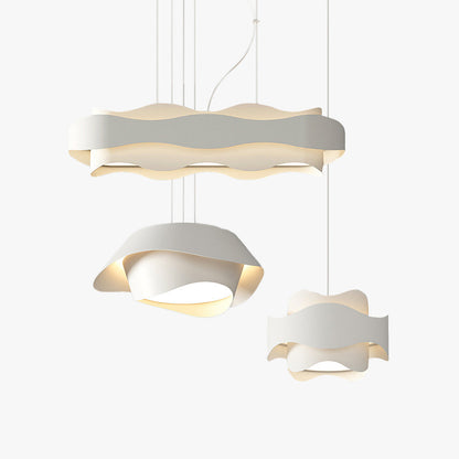 Arisha Art Déco Lampe à suspension en forme de fleur Blanc