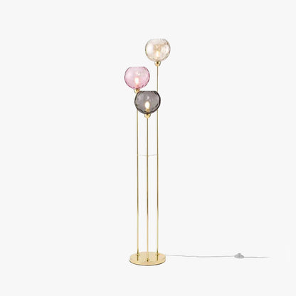 Mira Designer Bubble Stehleuchte, Metall/Glas