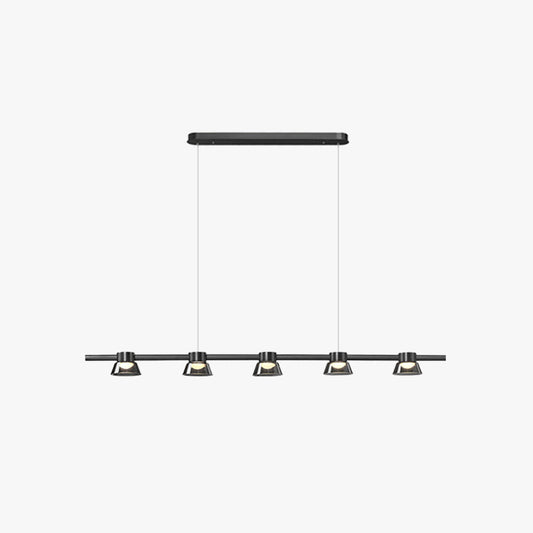 Arisha moderne lineaire metalen hanglamp, zwart