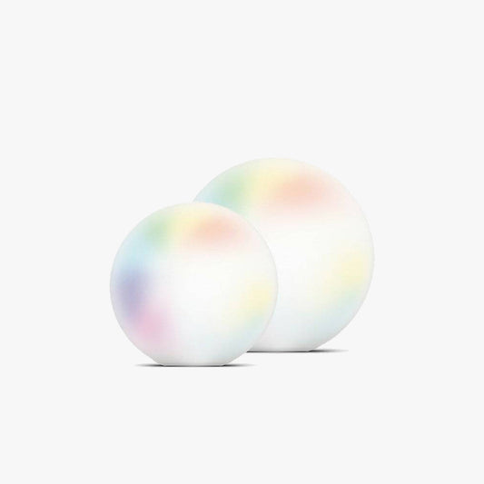 Ray minimalistische Globe LED-buitenlamp, hars, wit