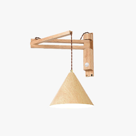 Muto Adjustable Wall Lamp, Wood/Metal, 2 Color, Living Room