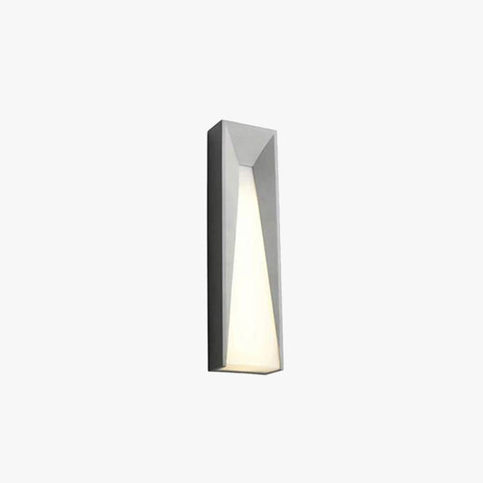 Ray moderne rechthoekige metalen buitenwandlamp, zwart/wit