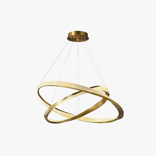 Arisha Minimalistische Ring-Spiralform-Pendelleuchte, Gold
