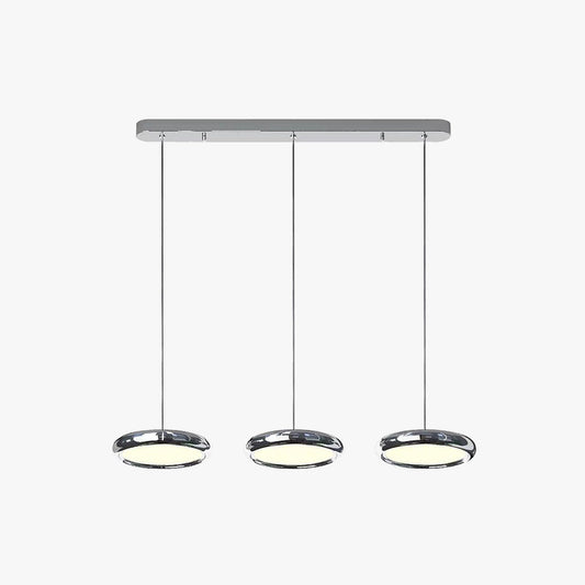 Arisha Minimalist Circular Metal Pendant Light,Silver/Gold/Rose Gold