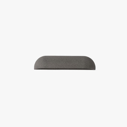 Ray Modern Minimalist Semi-elliptical Metal/Stone Outdoor Wall Lamp, Black/White