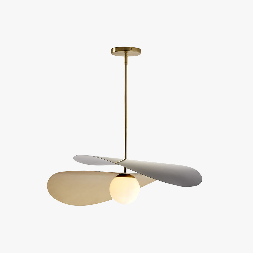 Arisha Lampe à suspension décorative géométrique en métal, noir/doré