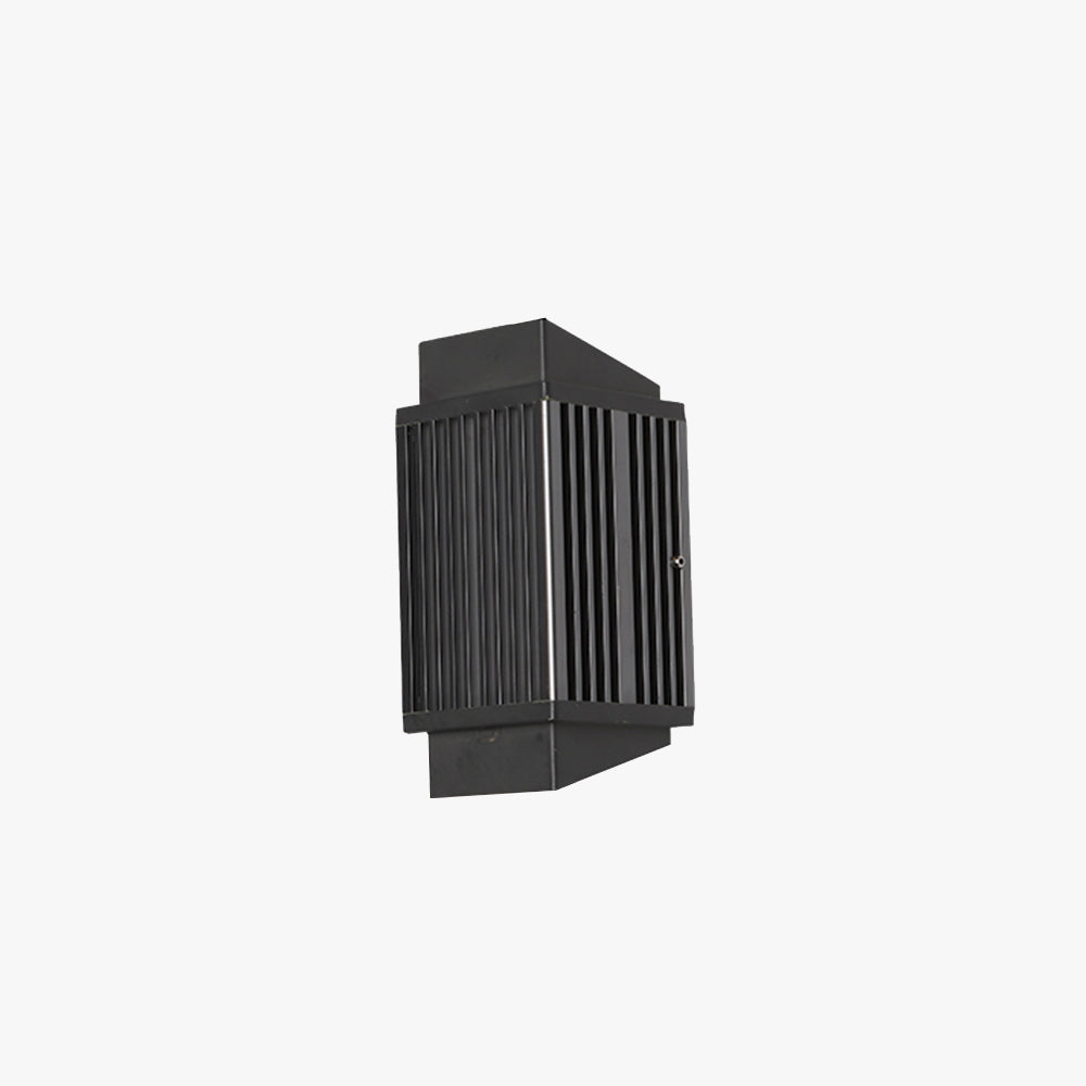 Lampe murale moderne ronde/rectangulaire en métal/extérieur Ray, noir