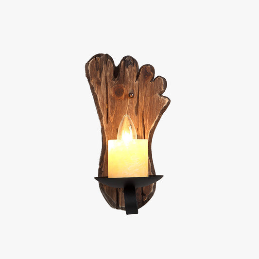 Applique d'époque Forme Pied Vintage, Bois/Métal, Chambre
