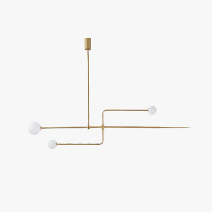 Arisha Minimalist Linear Mobile Pendant Light, Black