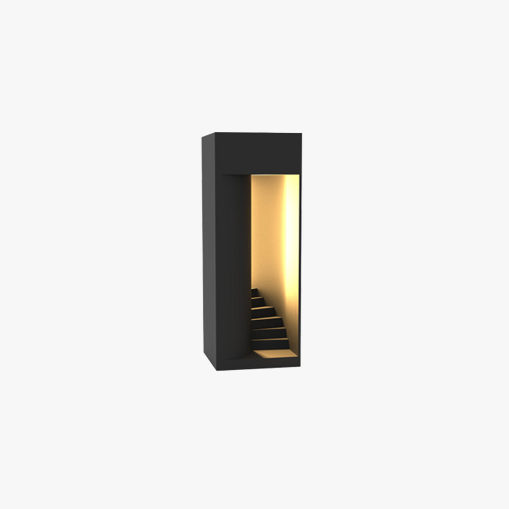 Ray Minimalistische wasserdichte quaderförmige wiederaufladbare/Solar-Tischlampe, Schwarz/Weiß