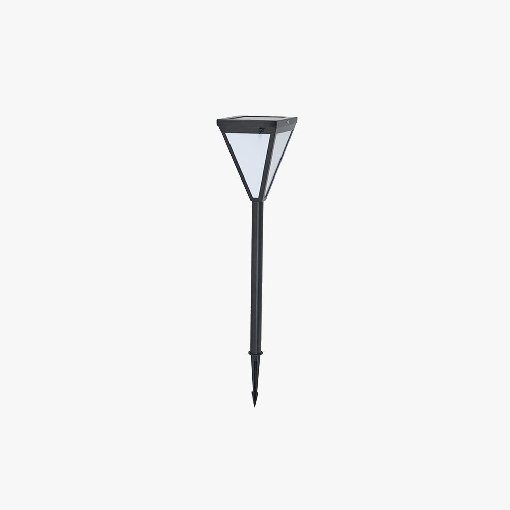 Lampe solaire d'extérieur conique en métal moderne Ray, noir