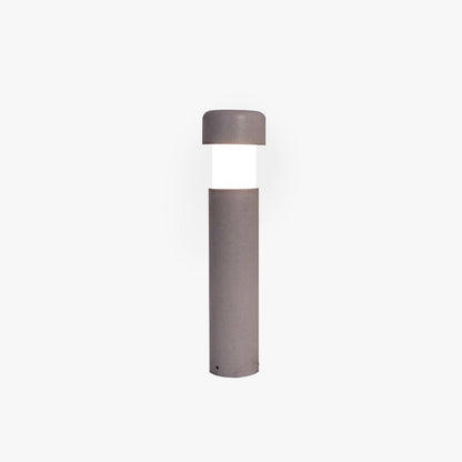 Ray Modern Metal Cylindrical Outdoor Path Light, Grey