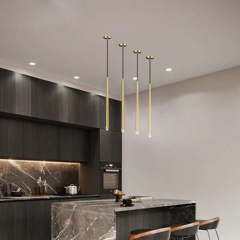 Arisha  Pendant Light Linear Modern, Gold, Living Rooms