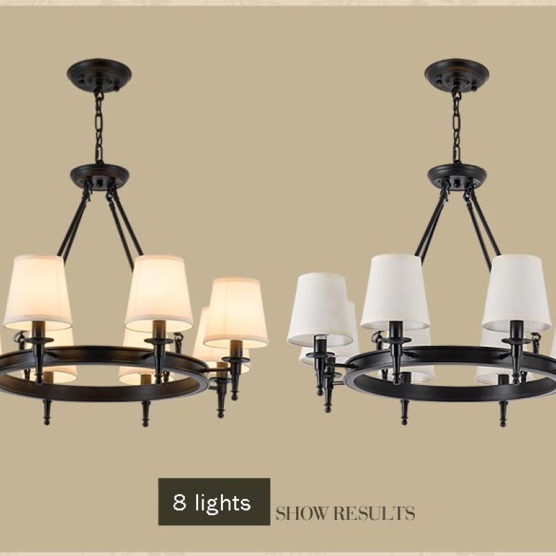 Lustre Silva vintage en métal et tissu, Noir/Cuivre