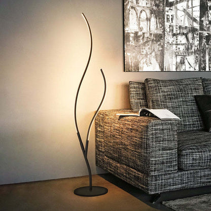 Louise Modern Simple Floor Lamp, Black & White