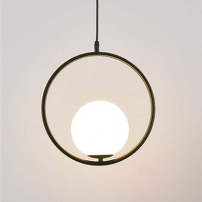 Arisha Modern Globe Metal/Glass Pendant Light, 3 Style