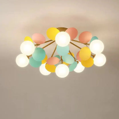 Aria Modern Bubble Cluster Ceiling Light, Colorful
